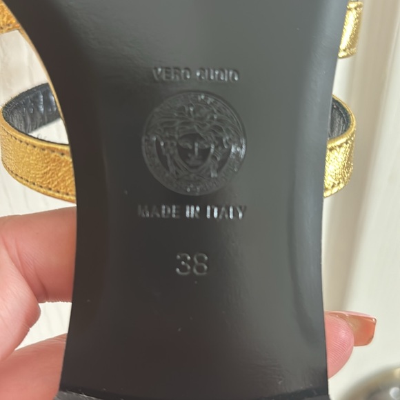 Versace Gold Strappy Sandals for a deer, sweet friend - Picture 4 of 4